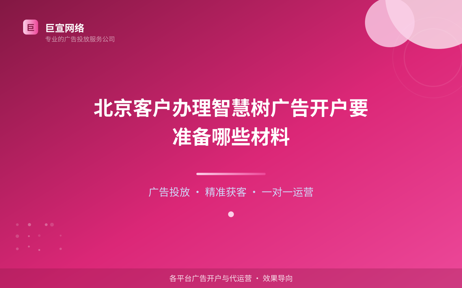 北京客户办理智慧树广告开户要准备哪些材料(服务内容介绍) 北京客户办理智慧树广告开户要准备哪些材料(服务内容介绍)